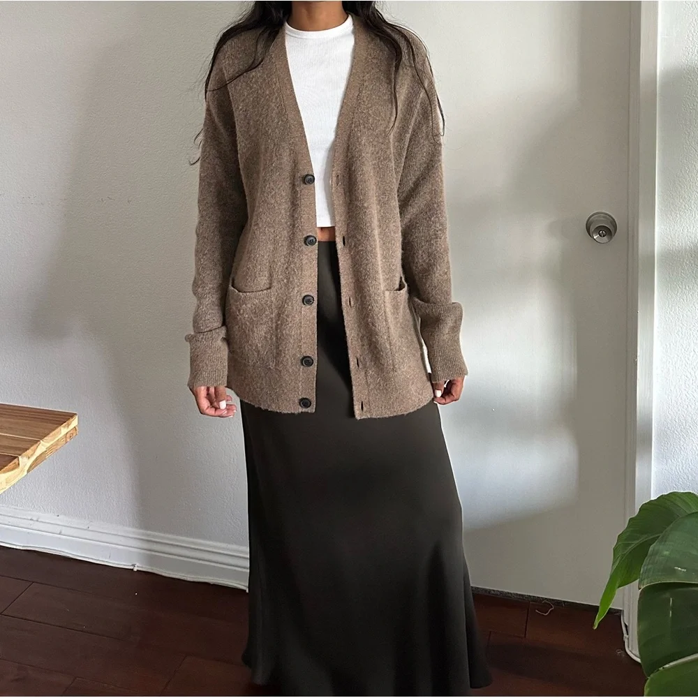 All Saints Brown Men's Cardigan Sweater - Picture 2 of 5